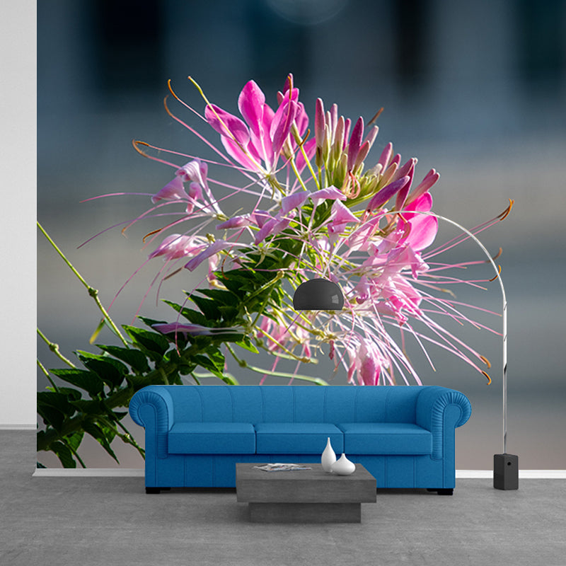 Flower Blossom Mural Wallpaper Modern Wall Covering for Sitting Room, Made to Measure