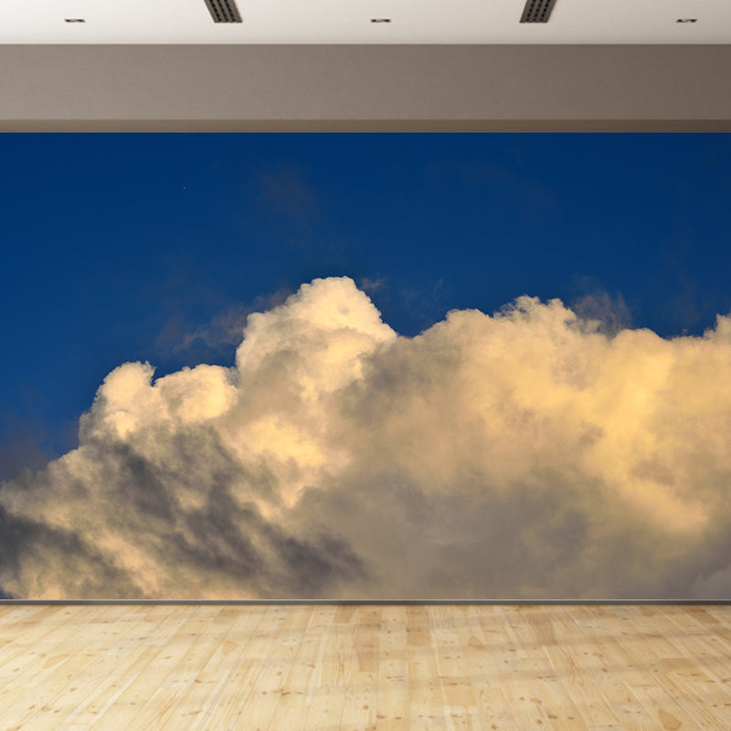 Clouds in Blue Sky Mural Waterproof Wall Decor for Meeting Room Gust Room