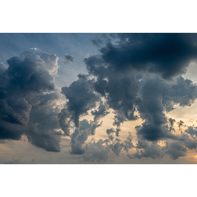 Beautiful Cloud Murals Modern Wall Decoration in Blue and White, Custom Made