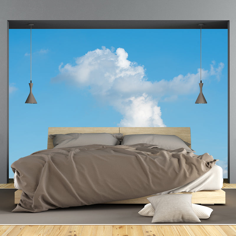 Beautiful Cloud Murals Modern Wall Decoration in Blue and White, Custom Made
