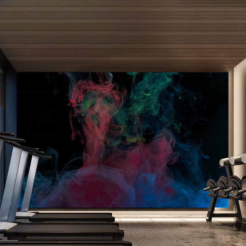 Smoke Fusion Scene Mural Moisture Resistant Decorative Bathroom Wall Decor