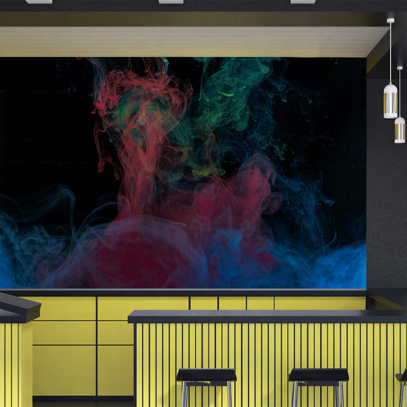 Smoke Fusion Scene Mural Moisture Resistant Decorative Bathroom Wall Decor