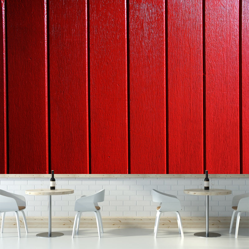 Soft Coor Wood Look Mural Industrial Wallpaper Whole Wall Decor for Dining Room
