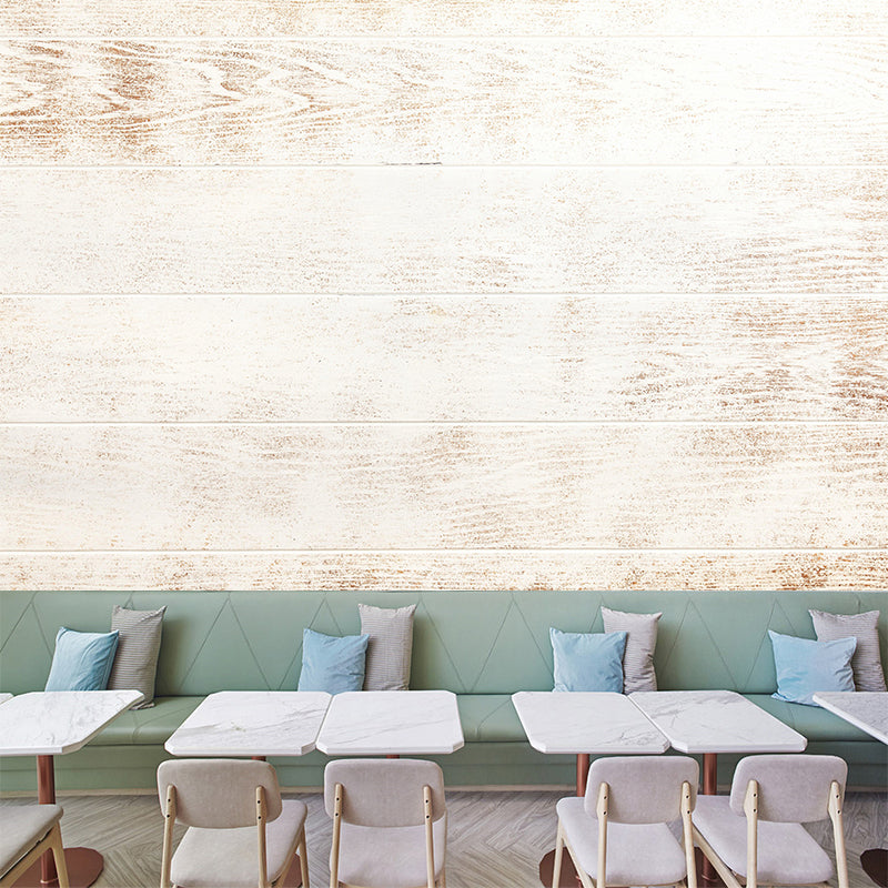 Soft Coor Wood Look Mural Industrial Wallpaper Whole Wall Decor for Dining Room