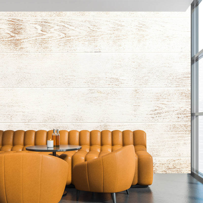 Soft Coor Wood Look Mural Industrial Wallpaper Whole Wall Decor for Dining Room