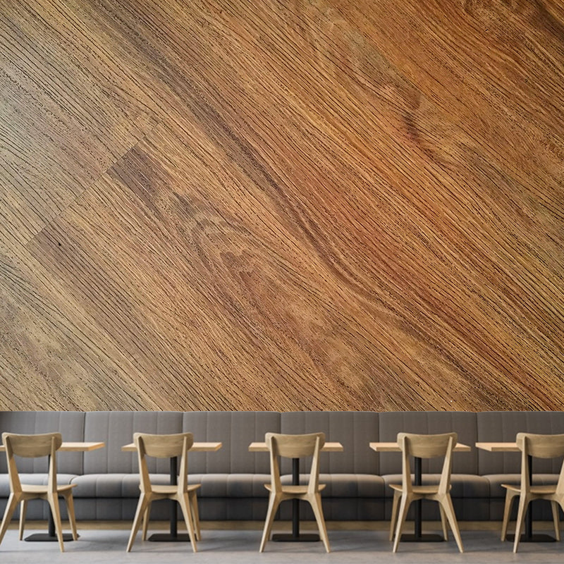 Environment Friendly Wall Mural Industrial Wood Textured Pattern Wall Covering