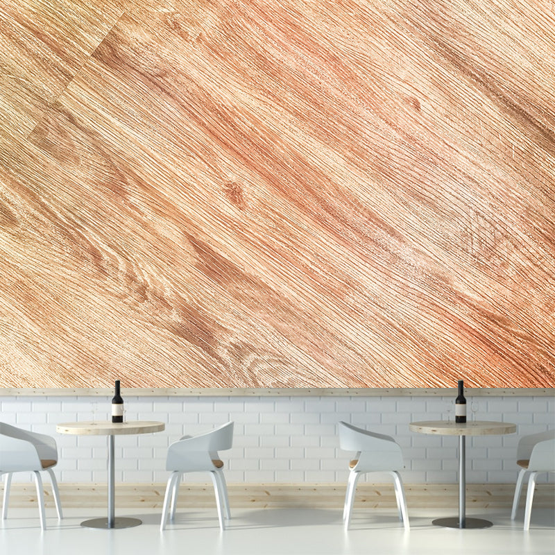 Environment Friendly Wall Mural Industrial Wood Textured Pattern Wall Covering
