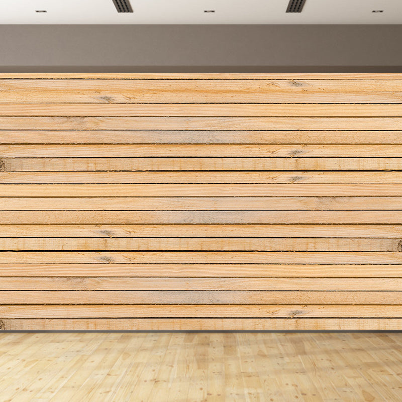 Industrial Style Wood Look Mural Wallpaper Whole Wall Decor for Living Room