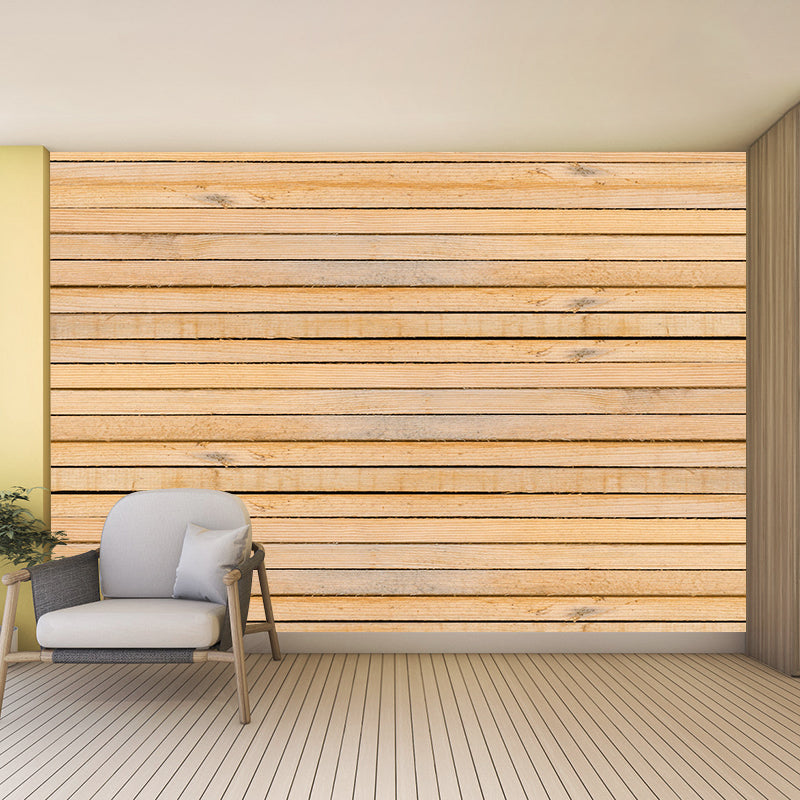 Industrial Style Wood Look Mural Wallpaper Whole Wall Decor for Living Room