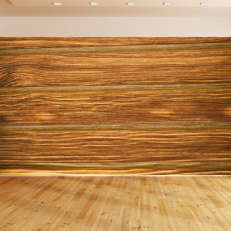 Industrial Style Wood Look Mural Wallpaper Whole Wall Decor for Living Room