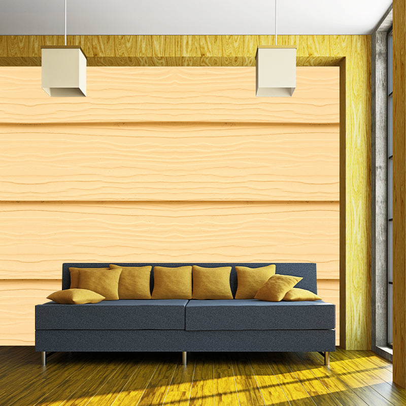 Photography Style Wood Look Mural Wallpaper Whole Wall Decor for Living Room