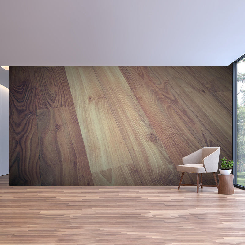 Photography Style Wood Look Mural Wallpaper Whole Wall Decor for Living Room