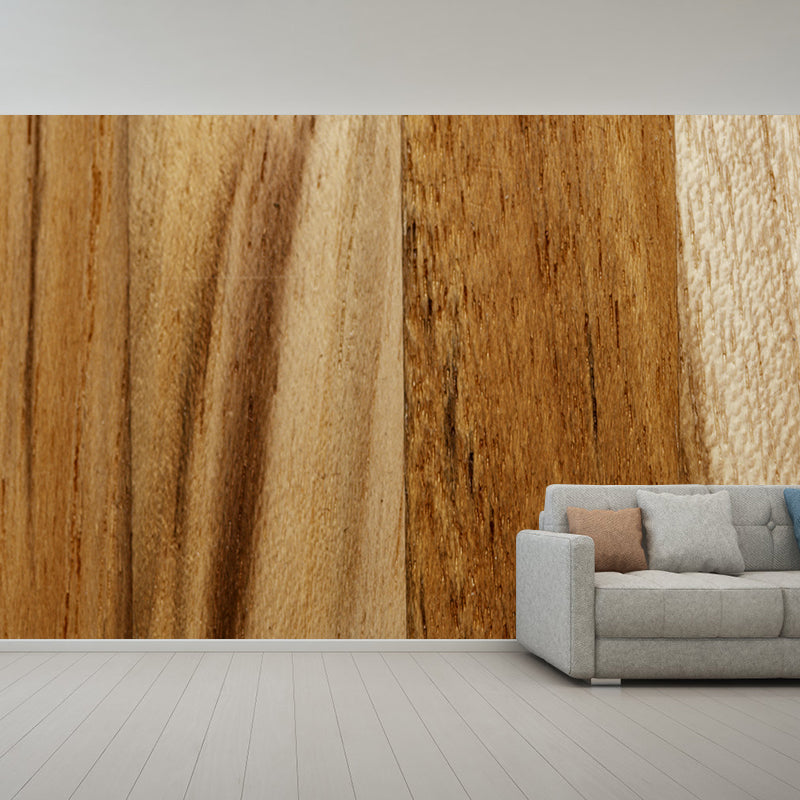 Photography Style Wood Look Mural Wallpaper Whole Wall Decor for Living Room