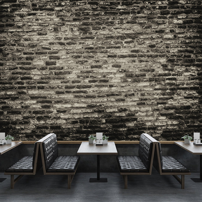 Industrial Style Brick Mural Wall Covering Stain Resistant Living Room Wall Decor