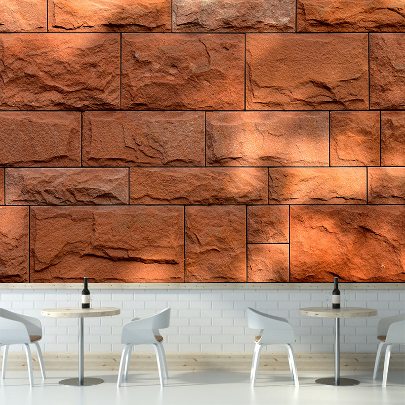Industrial Style Brick Mural Wall Covering Stain Resistant Living Room Wall Decor