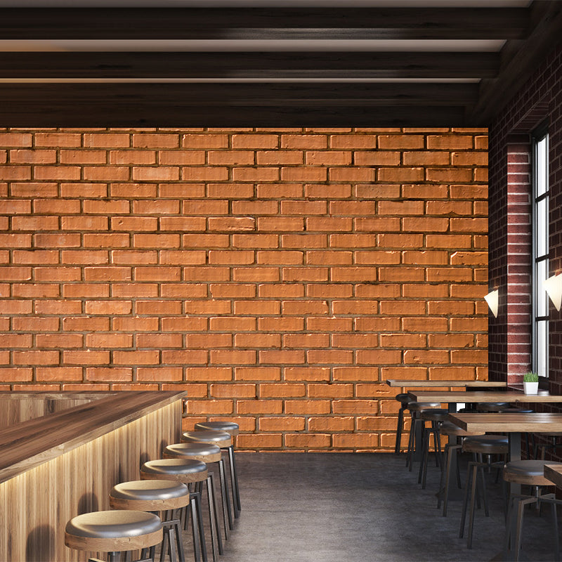 Brick Wall Covering Mural Industrial Style Living Room Mildew Resistant Wall Decor