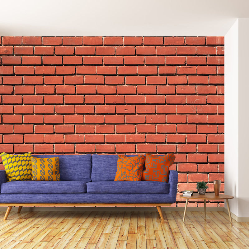 Living Room Mural Wall Decor Industrial Style Brick Wall Eco-friendly Mural Wallpaper