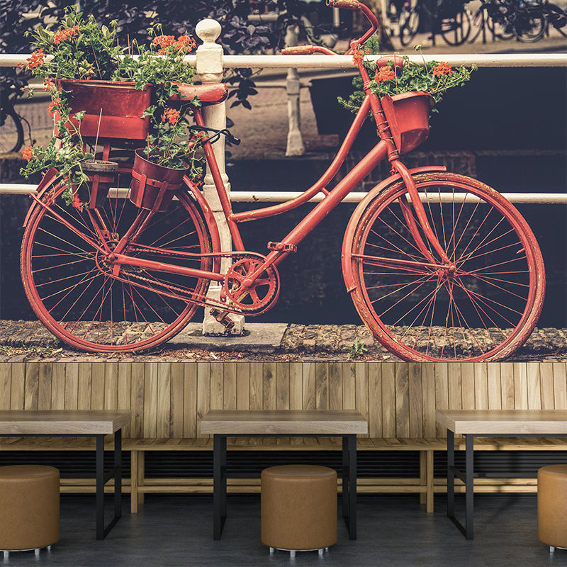 Customized Bike Mural Wallpaper Home Decor Contemporary Style for Home Decor