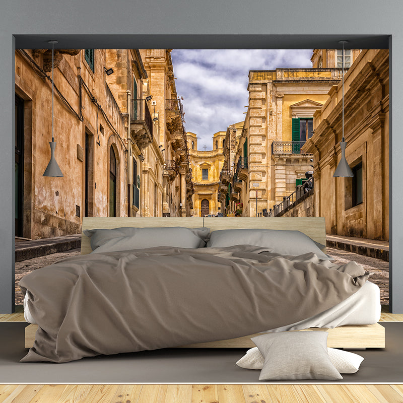 Customized Sicily Alley Scene Mural Modern Wall Covering for Living Room Bedroom
