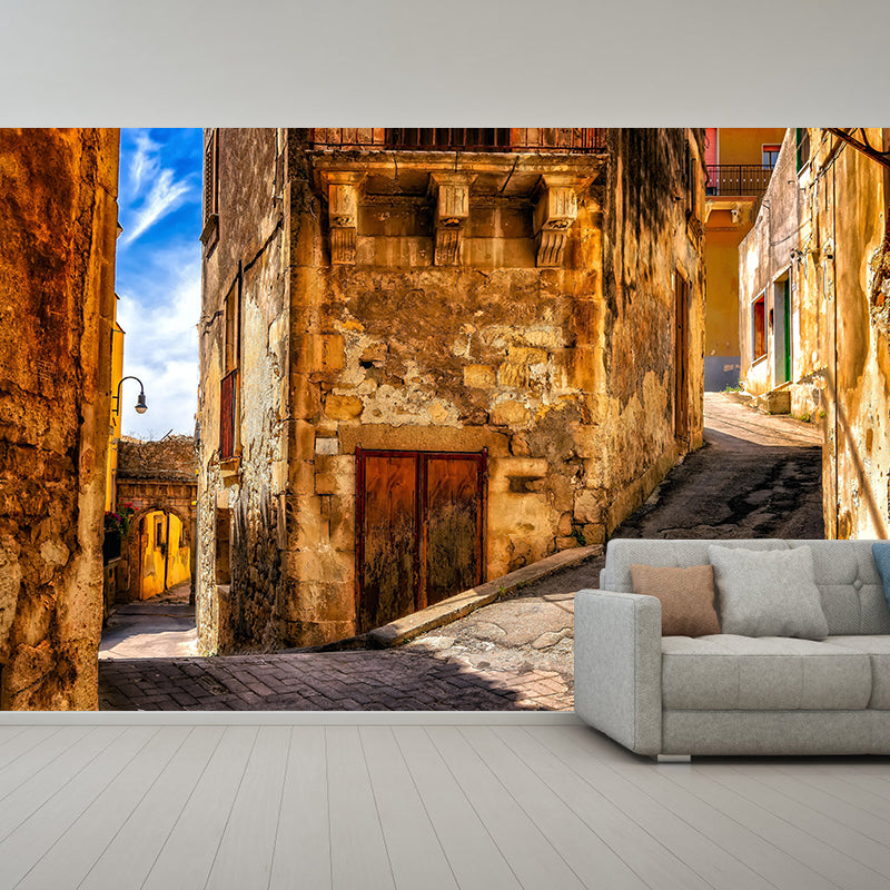 Customized Sicily Alley Scene Mural Modern Wall Covering for Living Room Bedroom