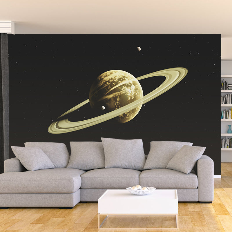 Bright Color Universe Planet Mural Stain Resistant Living Room Wall Decor