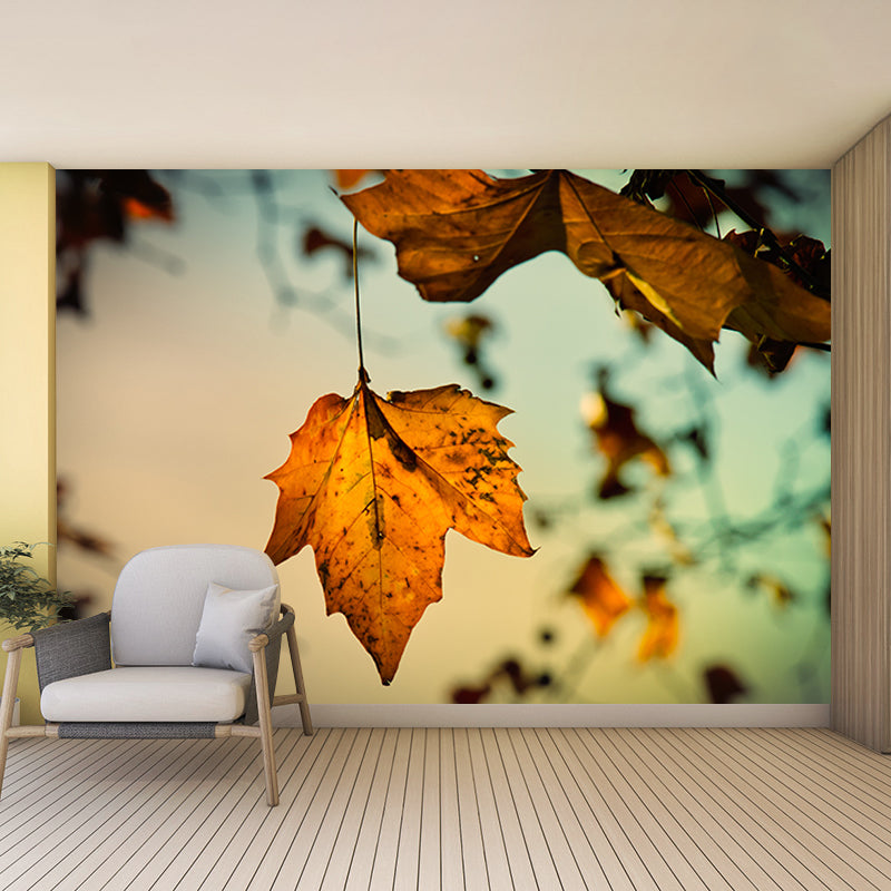 Autumn Leaves Mural Decal Waterproofing Wall Decor for Sitting Room Bedroom