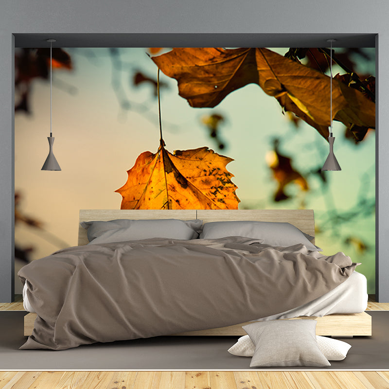 Autumn Leaves Mural Decal Waterproofing Wall Decor for Sitting Room Bedroom