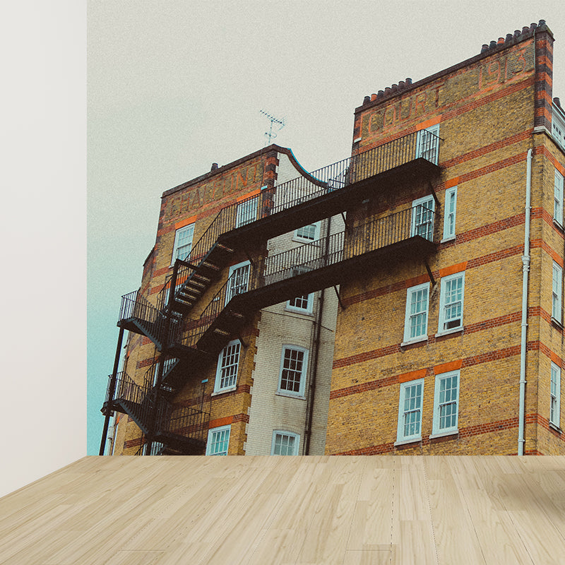 Simple City Building Wall Covering Murals Vinly Home Art Decoration, Waterproofing