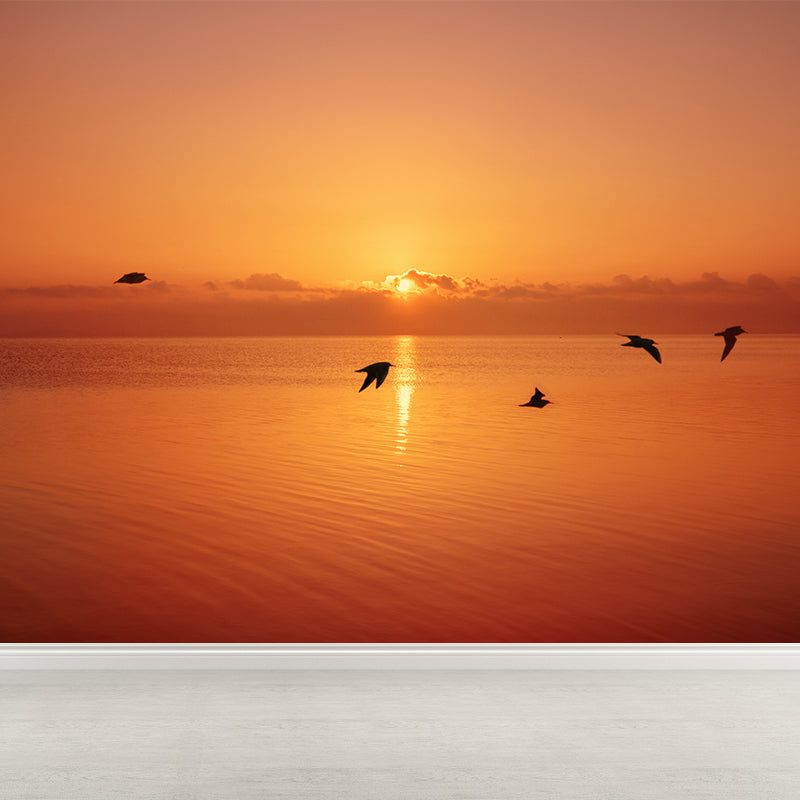 Beautiful Sky Sunset View Wall Mural Decal for Sitting Room, Made to Measure