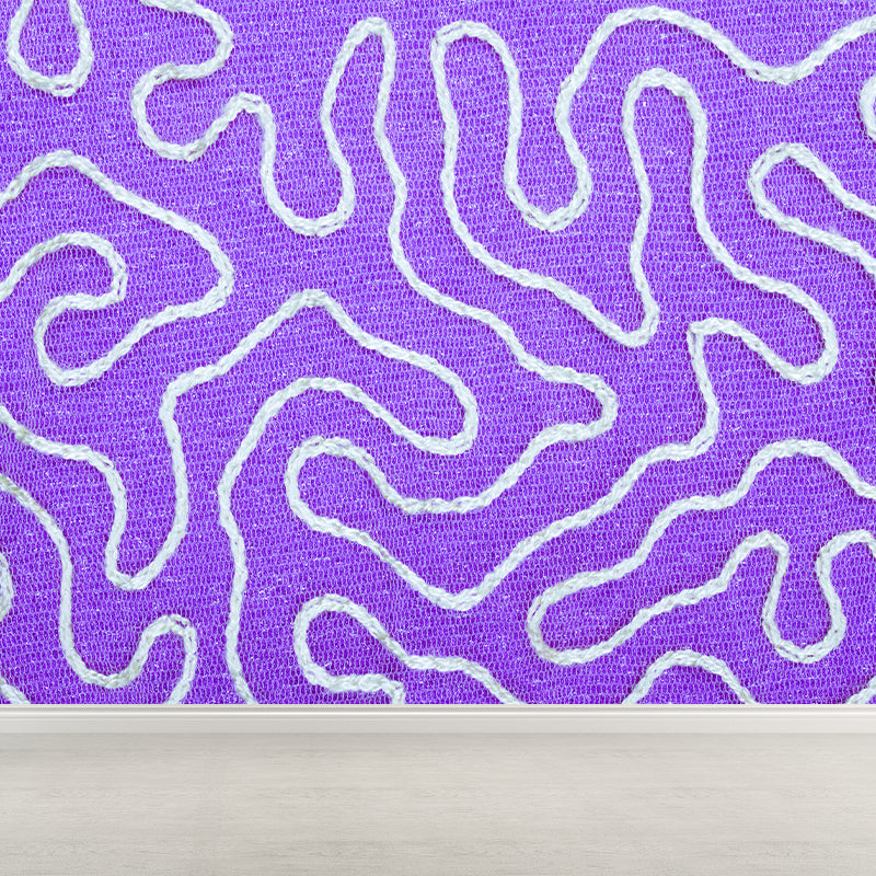 Abstract Wall Covering Water Resistant Wall Mural for Dining Room, Made to Measure