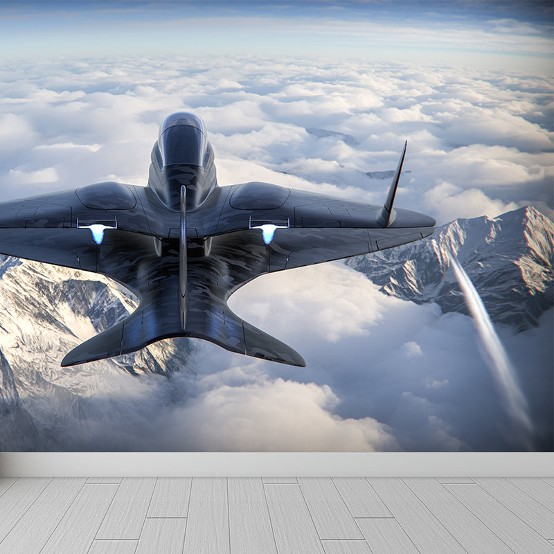 Novelty Style 3D Airplane Wall Murals for Sitting Room, Personalized Size Available