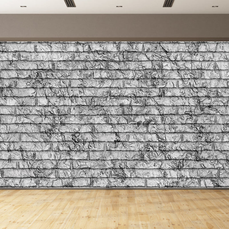 Old Dark Brick Wall Wall Covering Water Resistant Living Room Wall Decor