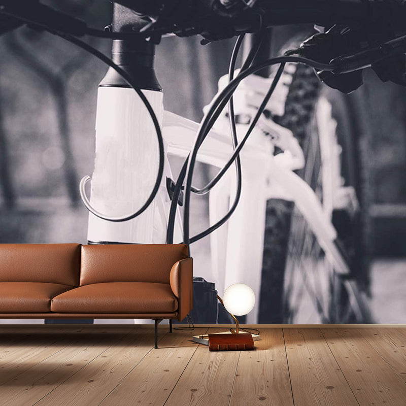 City Transportation Mural Wallpaper Stain Resistant Wall Covering for Sitting Room