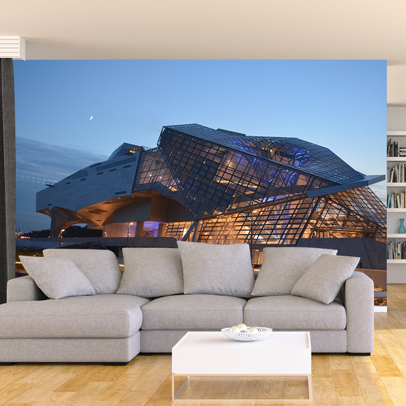 Famous Building Wall Mural Water Resistant Siting Room Mural, Made to Measure