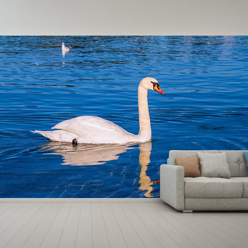 White Goose Animal Mural Full Size Wall Covering for Home Decoration, Made to Measure
