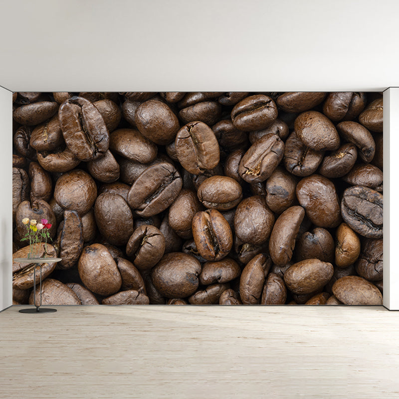 Coffee Beans Wallpaper Mural Modernist Coffee Shop Wall Decor, Stain Resistant