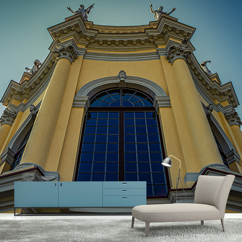 Stain-Resistant City Architecture Wall Covering for Meeting Room Decor