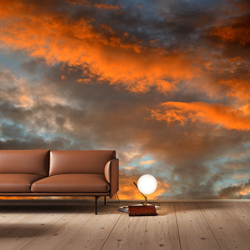 Cloudscape Wallpaper Mural Simple Style Girls Room Mural for Wall Decor