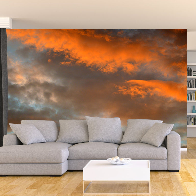 Cloudscape Wallpaper Mural Simple Style Girls Room Mural for Wall Decor