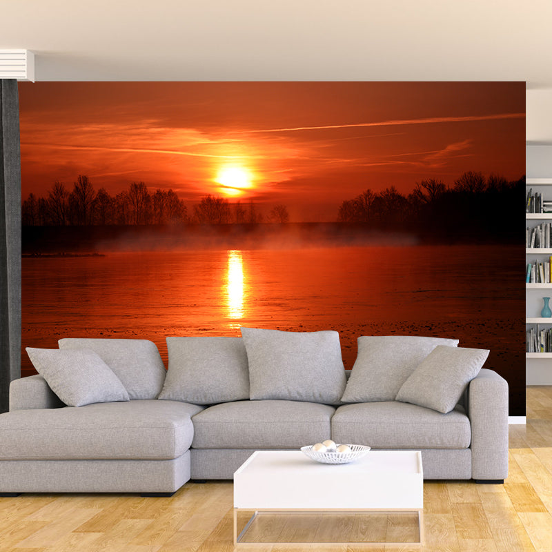 Cloudscape Wallpaper Mural Simple Style Girls Room Mural for Wall Decor