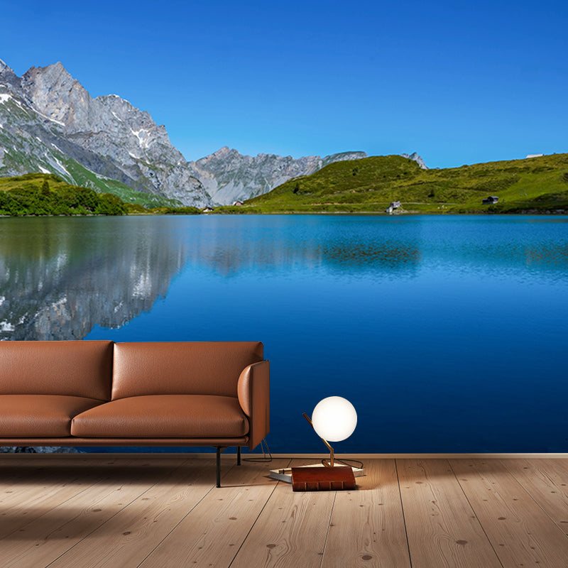 Photography Snowy Mountain Mural Wallpaper for Guest Room Decor, Made to Measure