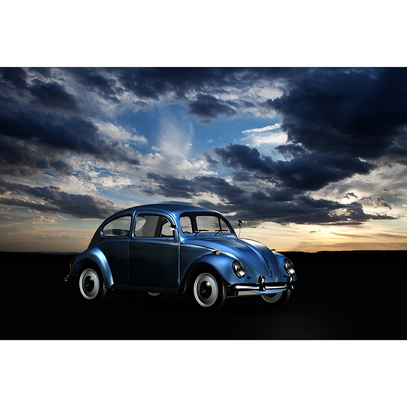 Moern Car Mural Wallpaper Moisture Resistant Living Room Wall Covering