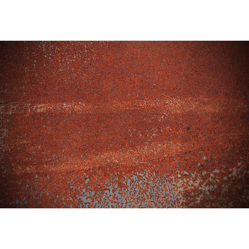 Rusty Metal Mural Wallpaper Stain Resistant in Dark Color, Personalized