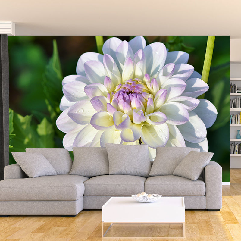 Beautiful Flower Wall Mural Water Resistant Wall Covering for Living Room