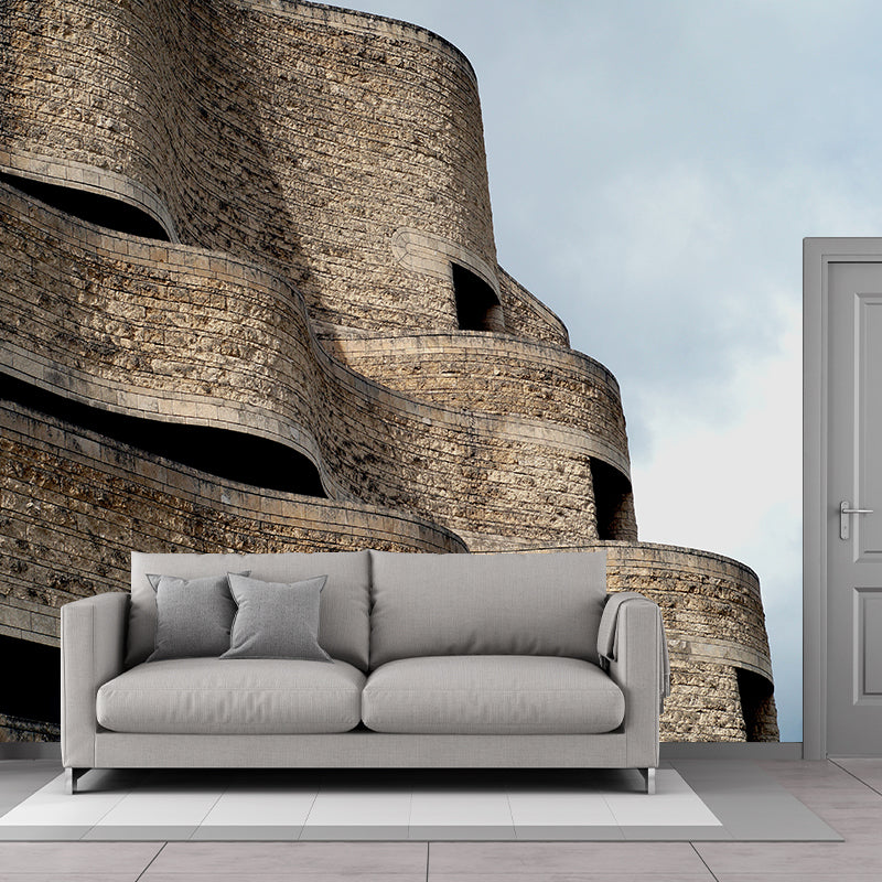 Canada Urban Architecture Mural Wallpaper Stain-Proofing Wall Art for Meeting Room