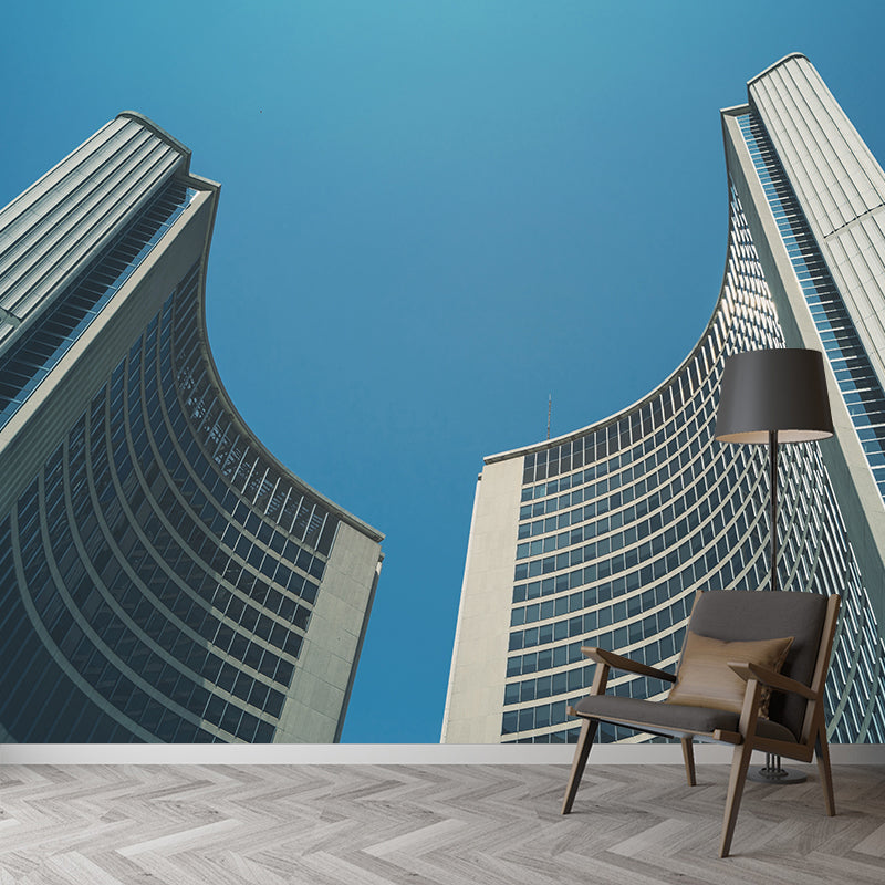 Canada Urban Architecture Mural Wallpaper Stain-Proofing Wall Art for Meeting Room