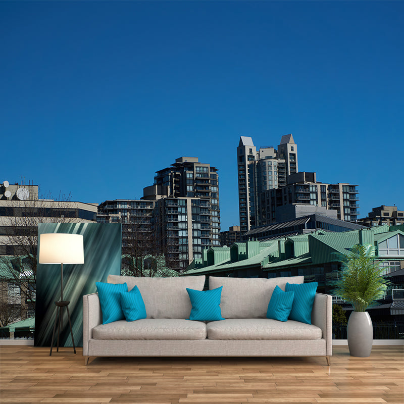 Contemporary Canada Urban View Mural Wallpaper Moisture Resistant, Made to Measure