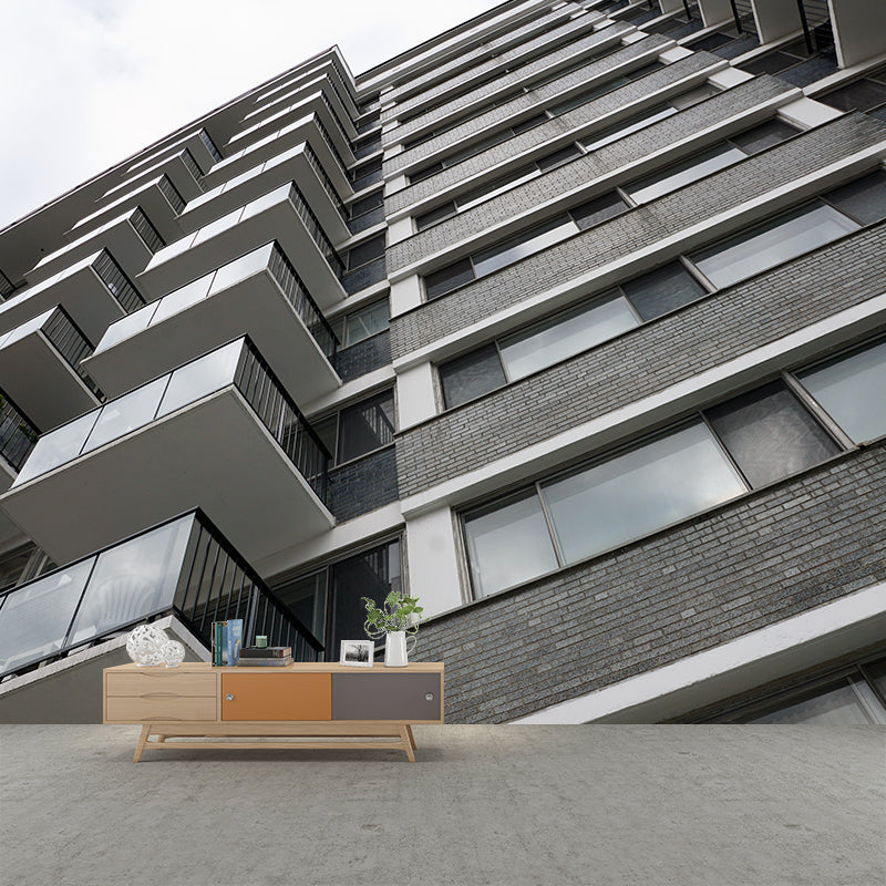 Contemporary City Wall Mural Wallpaper for Meeting Room, Moisture Resistant