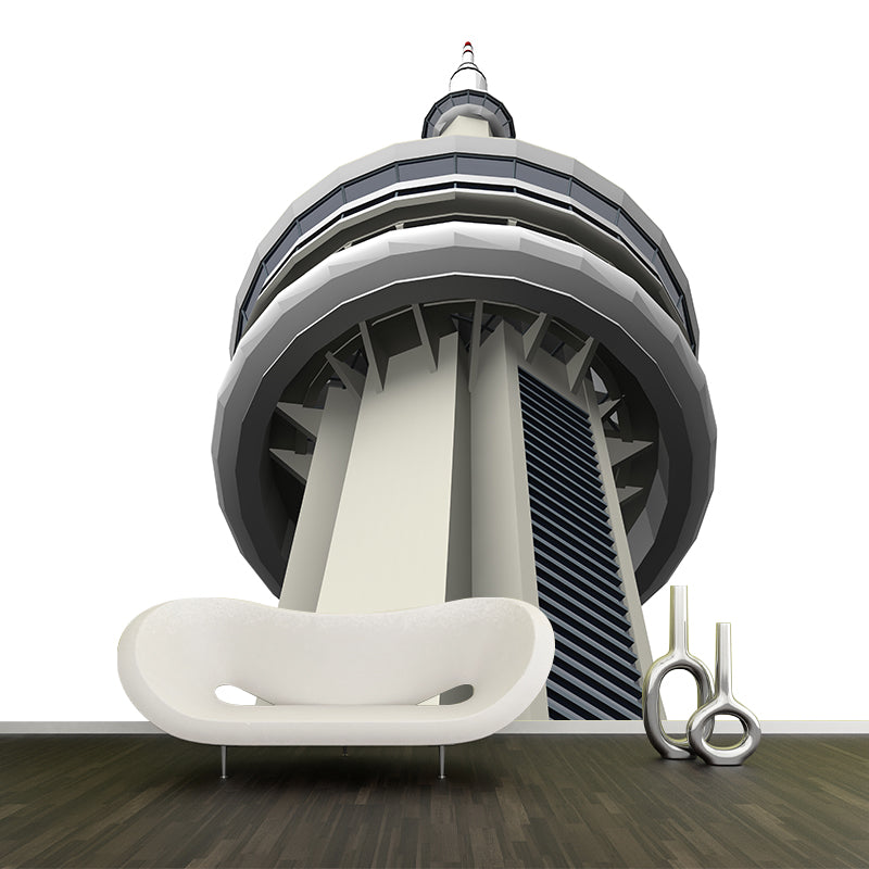 Contemporary City Wall Mural Wallpaper for Meeting Room, Moisture Resistant