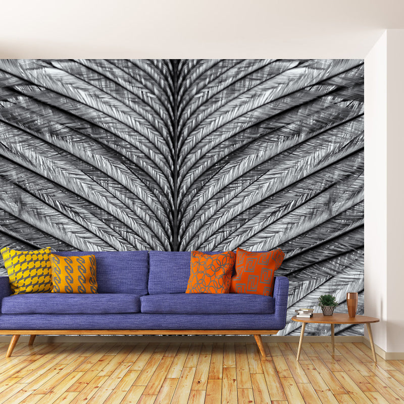 Peacock Feather Mural Wallpaper for Sleeping Room Water Resistant, Custom Made